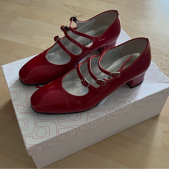 Carel Paris Shoes - Carel Paris patent leather red Kina mary jane, sz 35.5 FR/EU